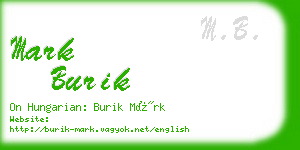 mark burik business card